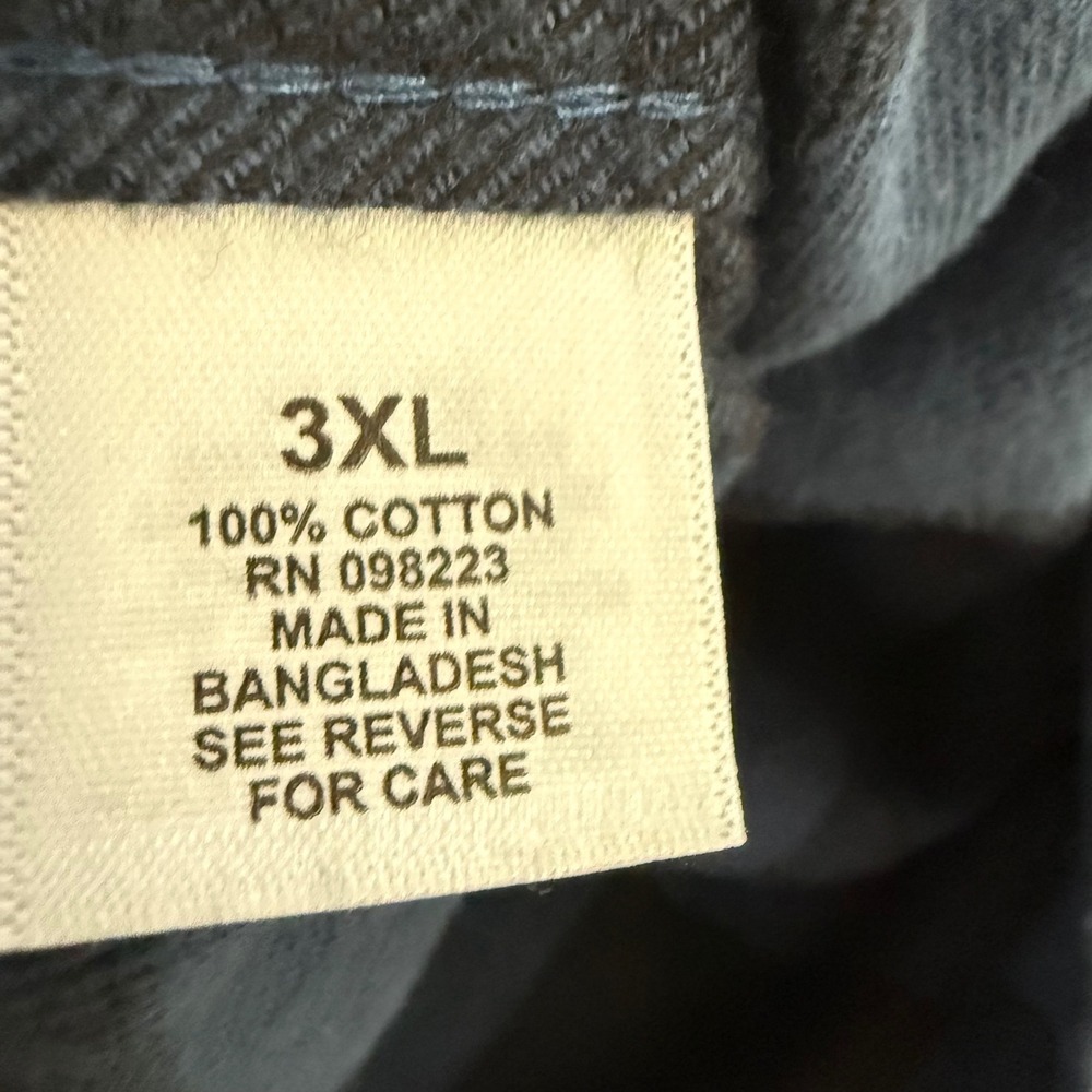Magellan Outdoors Canyon Creek Flannel Shirt 3XL Blue Black Buffalo Plaid NWT‎ - Picture 8 of 11